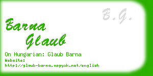 barna glaub business card